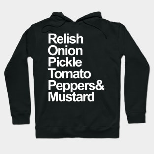 Chicago Meat Lovers Hotdog ingredients Hoodie